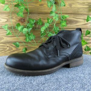 UGG Brompton Men Chukka Boots Black Leather Lace Up Size 11 Medium